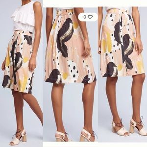 Anthropologie The Odells Gallerina Abstract Skirt